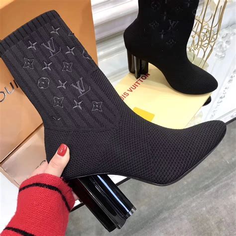 louis vuitton heeled sock boots